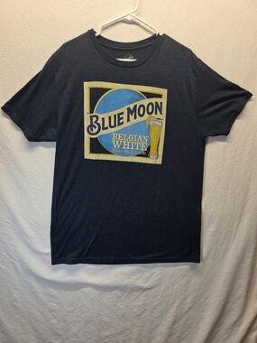 Blue Moon Beer Blue Heather Crewneck Outdoors Camping Hiking Mens Size Medium